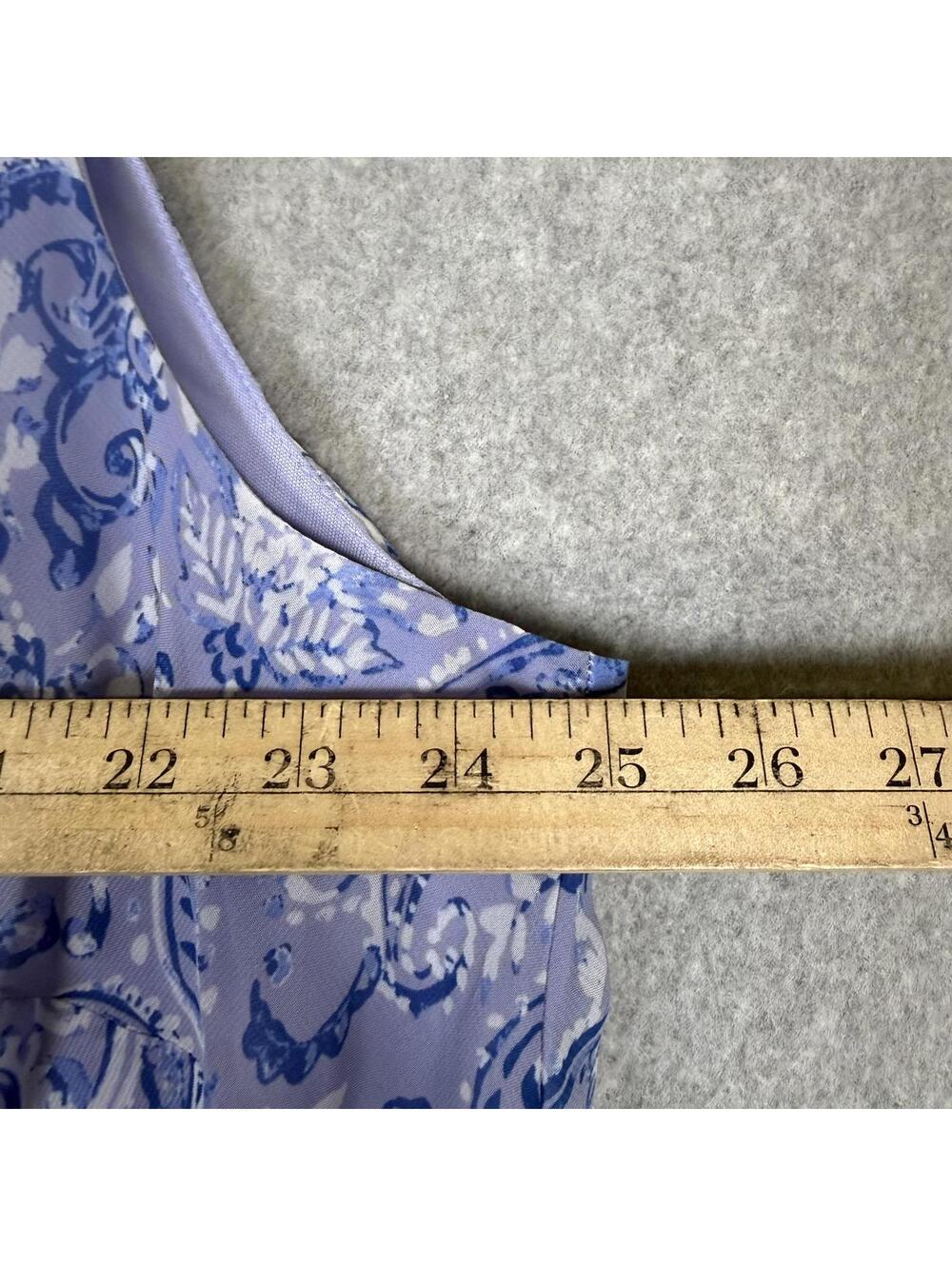 Brand New Catherines Women's Size 2X Plus Blue Print Flowy Sleeveless Midi Dress - Picture 6 of 9